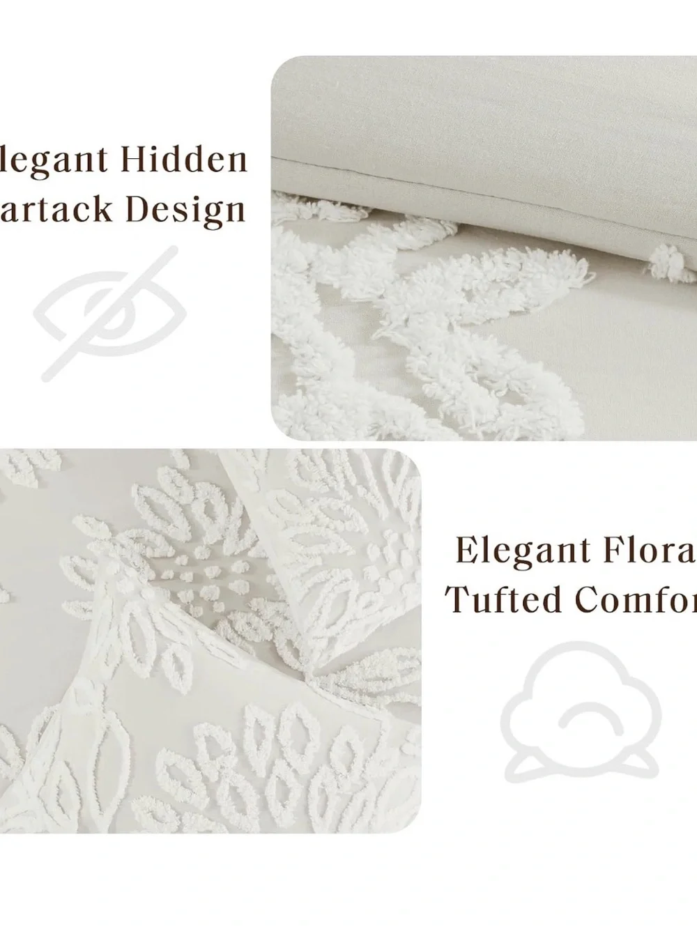 Madison Park - Floral Chenille Tufted 3-pc Comforter Set - King/Cali King